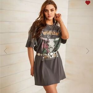 Buckle Western Shirt Dress